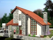 Traditional-style stone cottages in Psevdas-Larnaca